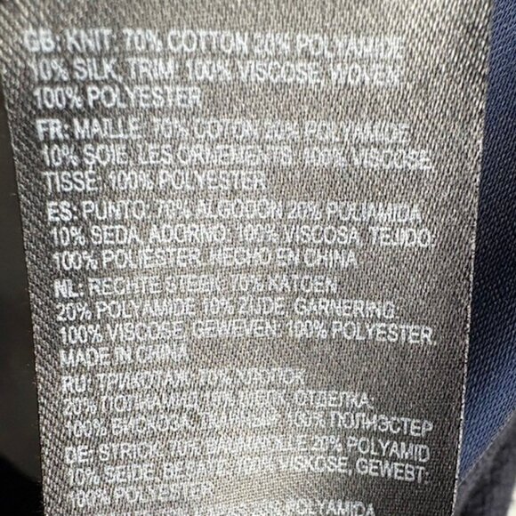 Ted Baker London Floral Sweater Cotton/Silk Blend - Navy/Pink/White - UK4/US10 - Picture 8 of 10